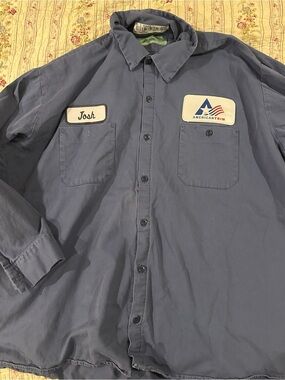 Plus Size Cintas Workwear Button Up Shirt 3XL Josh Cotton Industrial Utility